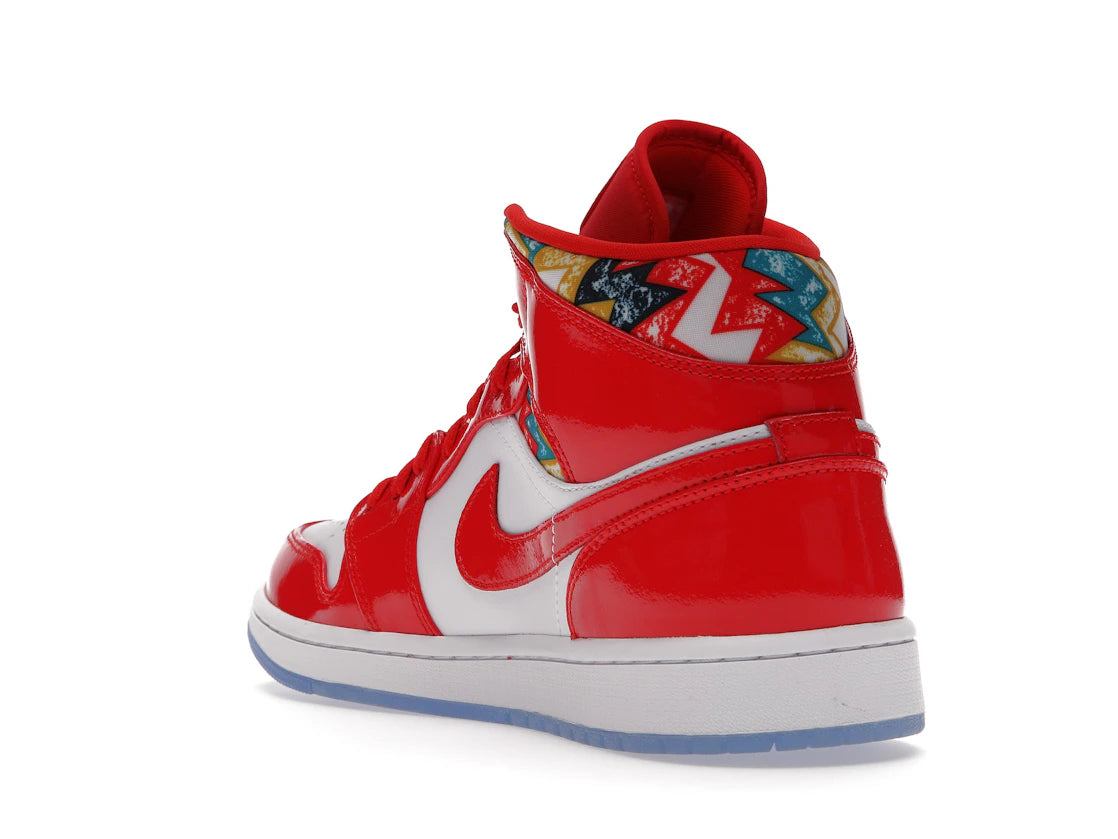 Jordan 1 Mid Barcelona Sweater Red Patent - vue secondaire B