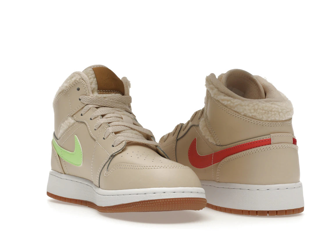 Jordan 1 Mid Utility Fleece Pearl White (GS) - vue secondaire B