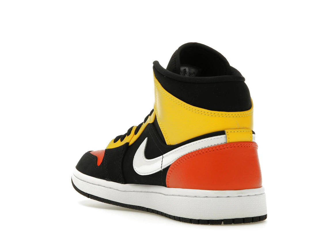 Jordan 1 Mid Black Amarillo Orange - vue secondaire B