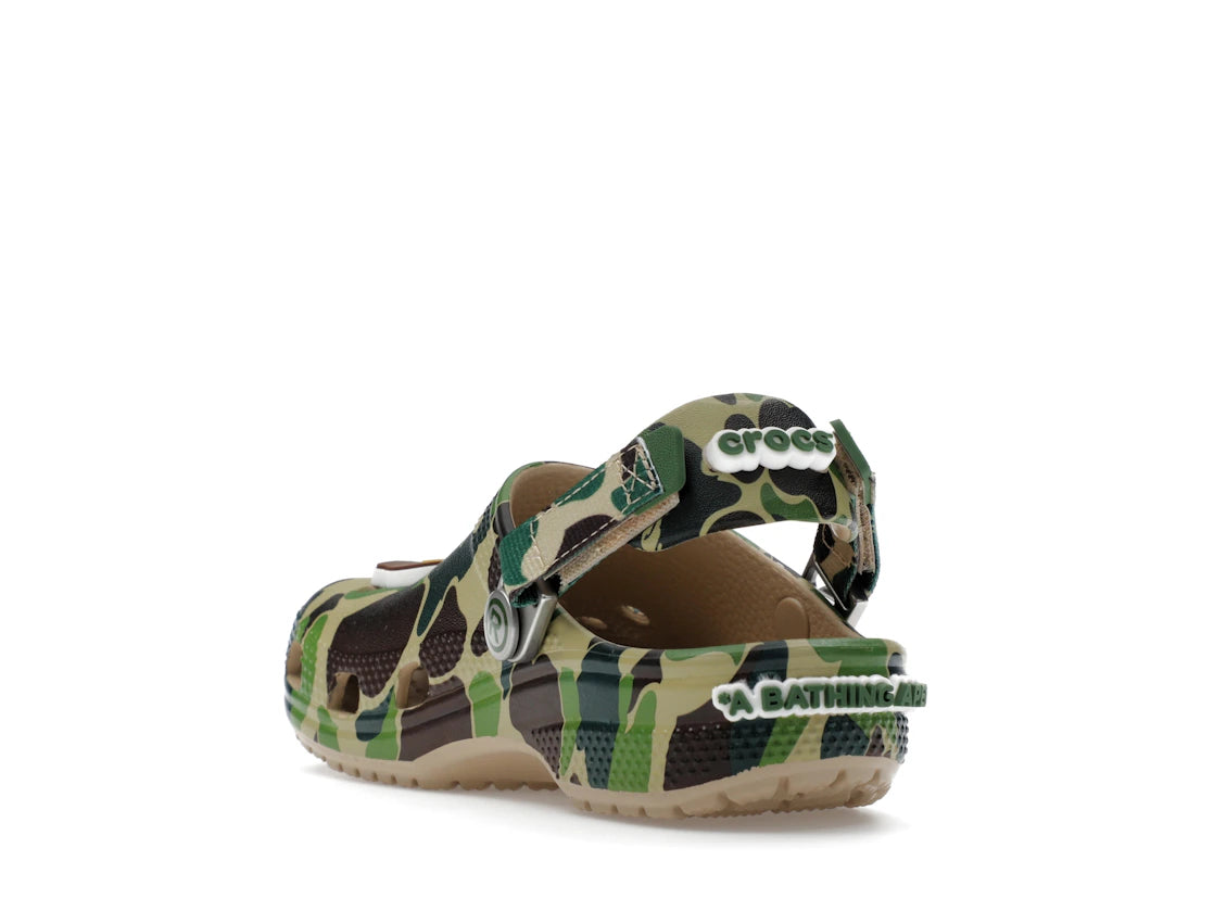 Crocs Classic Clog A Bathing Ape ABC Camo Green (Kids) - vue secondaire B
