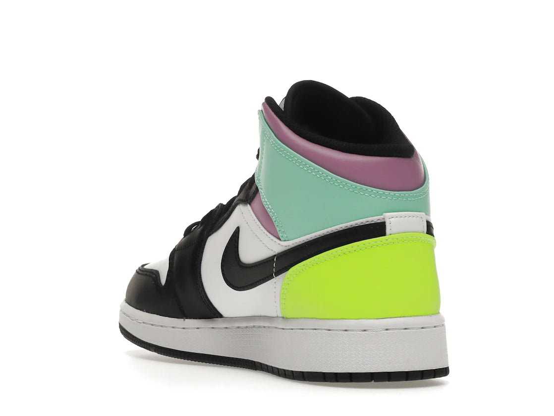 Jordan 1 Mid Pastel Black Toe (GS) - vue secondaire B