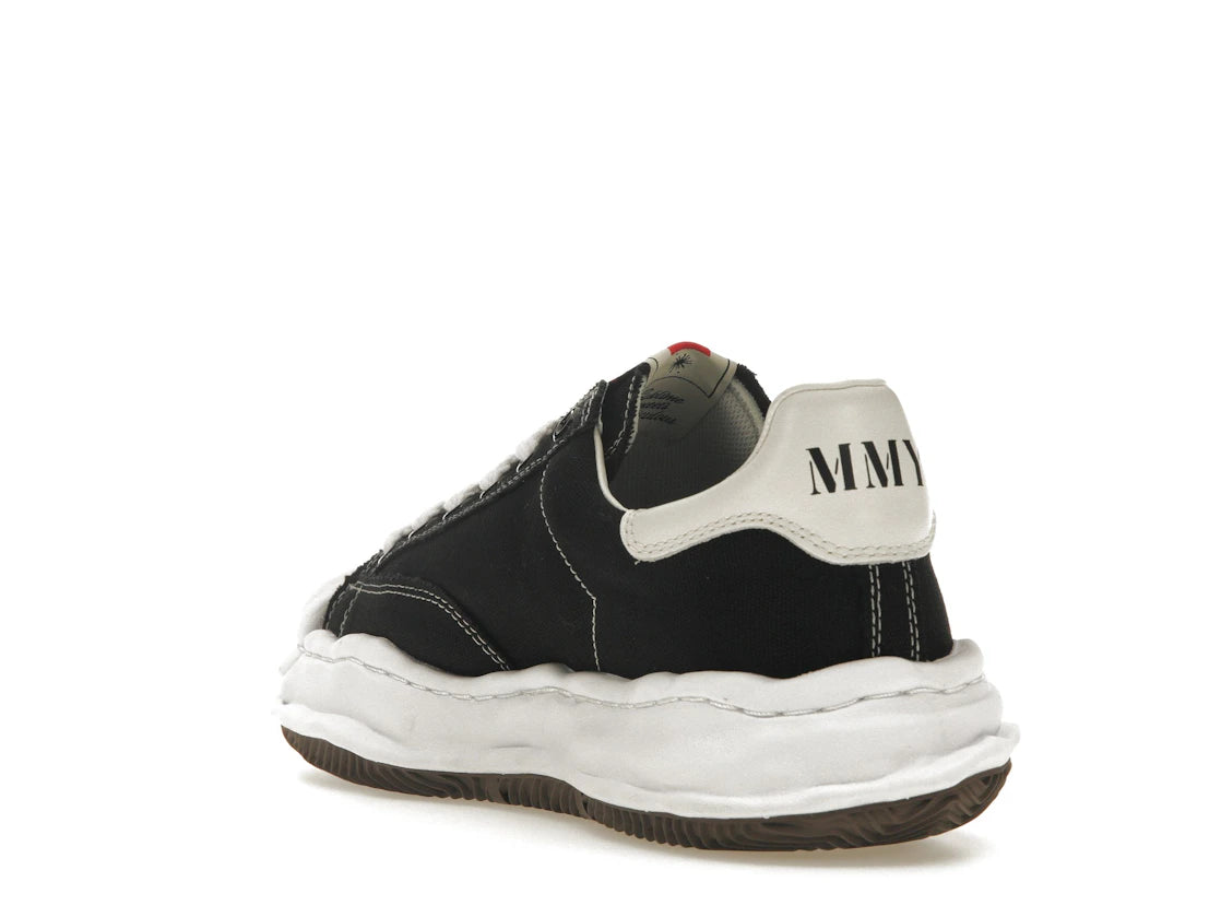 Maison Mihara Yasuhiro Blakey OG Sole Canvas Low Schwarz Weiß - vue secondaire B