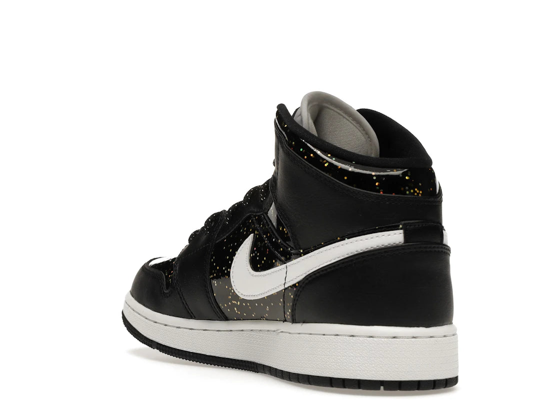 Jordan 1 Mid Black Speckle (GS) - vue secondaire B