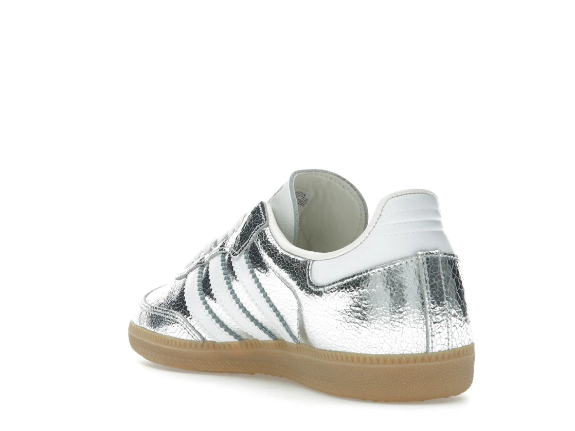 adidas Samba OG Silver Metallic Cracked Leather (Women's) - vue secondaire B