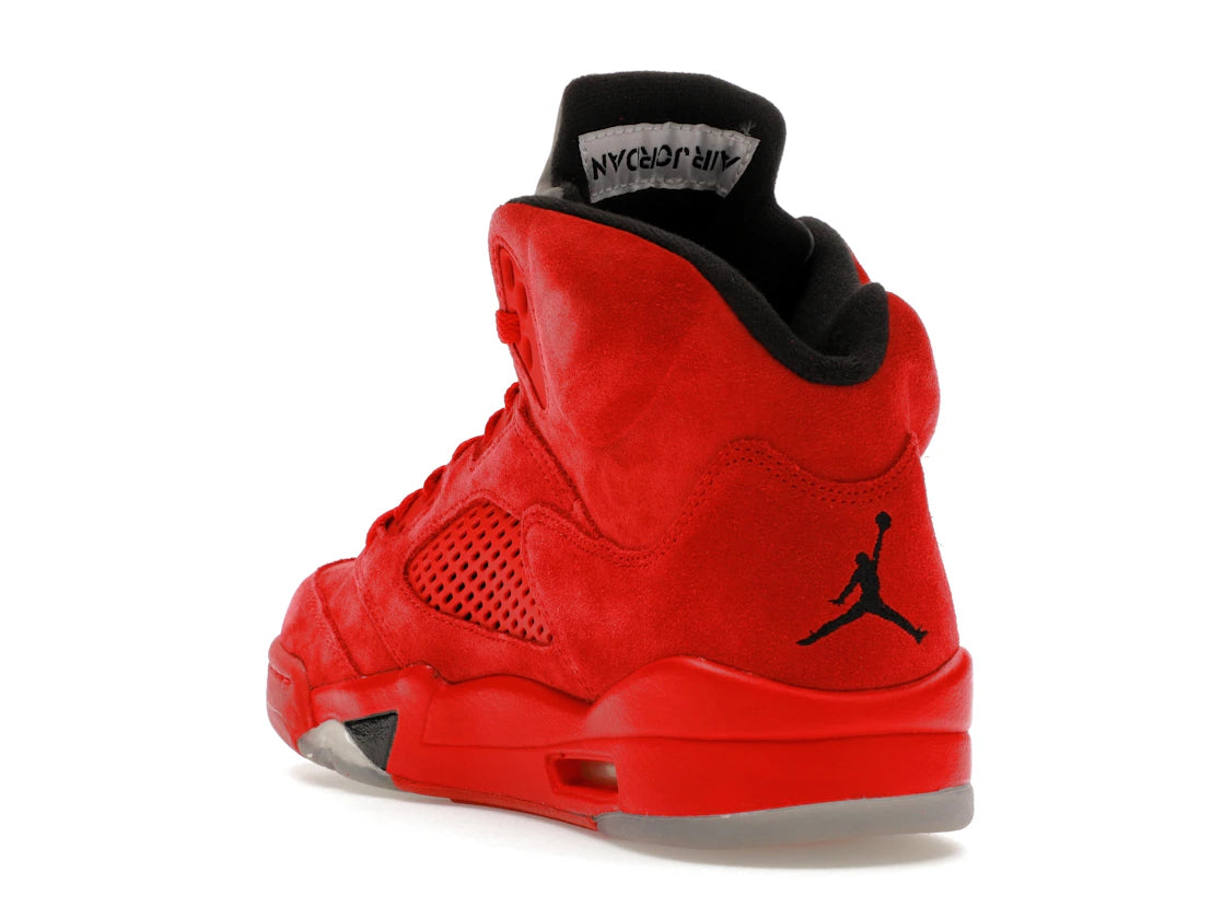 Jordan 5 Retro Rotes Wildleder - vue secondaire B