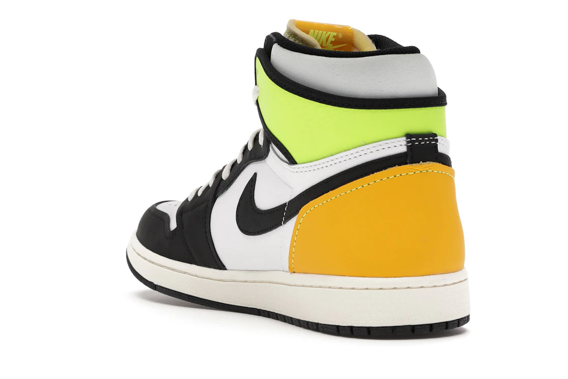 Jordan 1 Retro High White Black Volt University Gold - vue secondaire B
