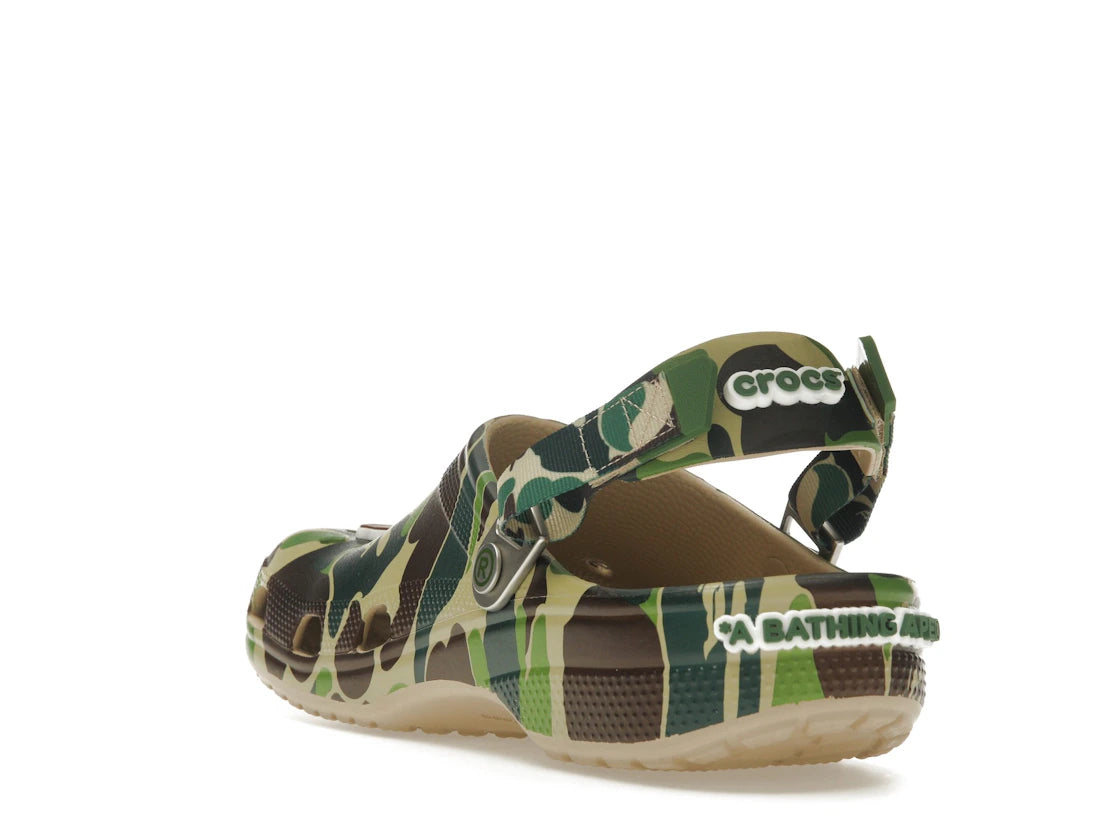 Crocs Classic Clog A Bathing Ape ABC Camo Green - vue secondaire B
