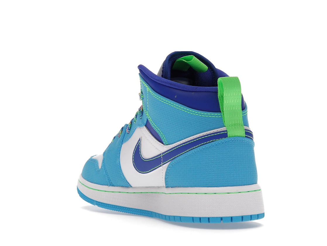 Jordan 1 Mid SE Sprite Blue (GS) - vue secondaire B