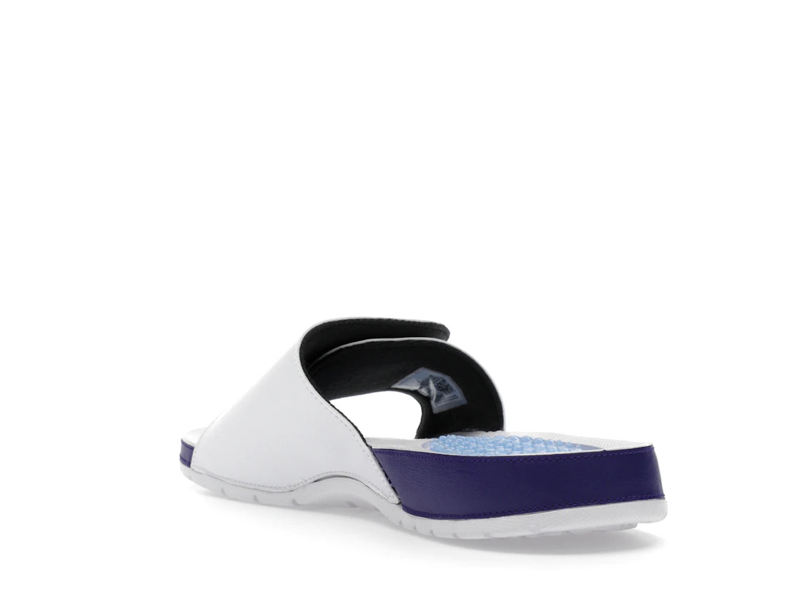 Jordan Hydro 5 Retro Slide White New Emerald Grape Ice Black - vue secondaire B