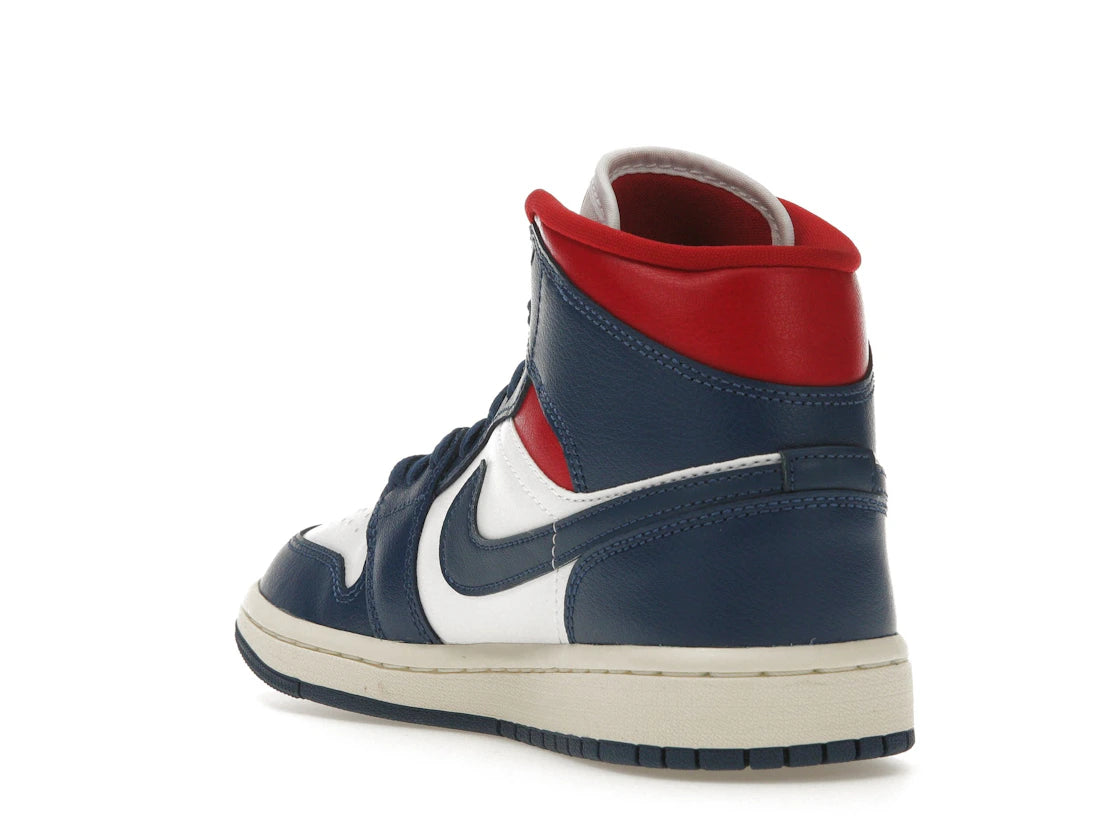 Jordan 1 Mid French Blue Gym Red (Women's) - vue secondaire B