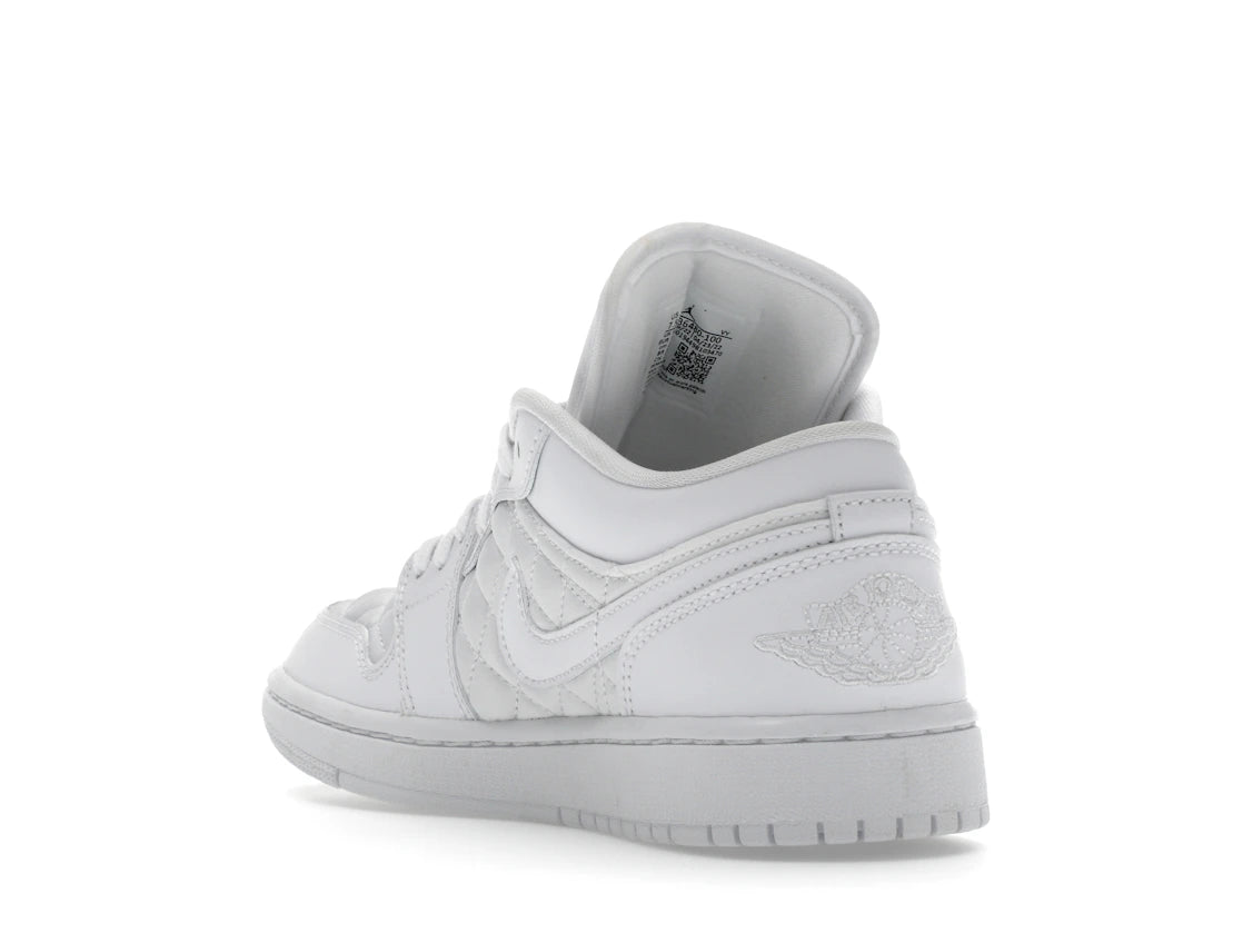 Air Jordan 1 Low Quilted White (Women's) - vue secondaire B