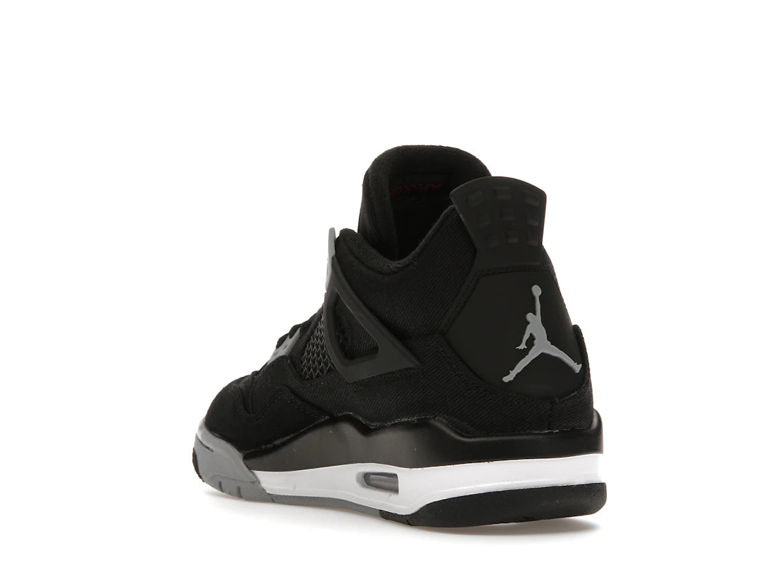 Jordan 4 Retro Black Canvas (GS) - vue secondaire B