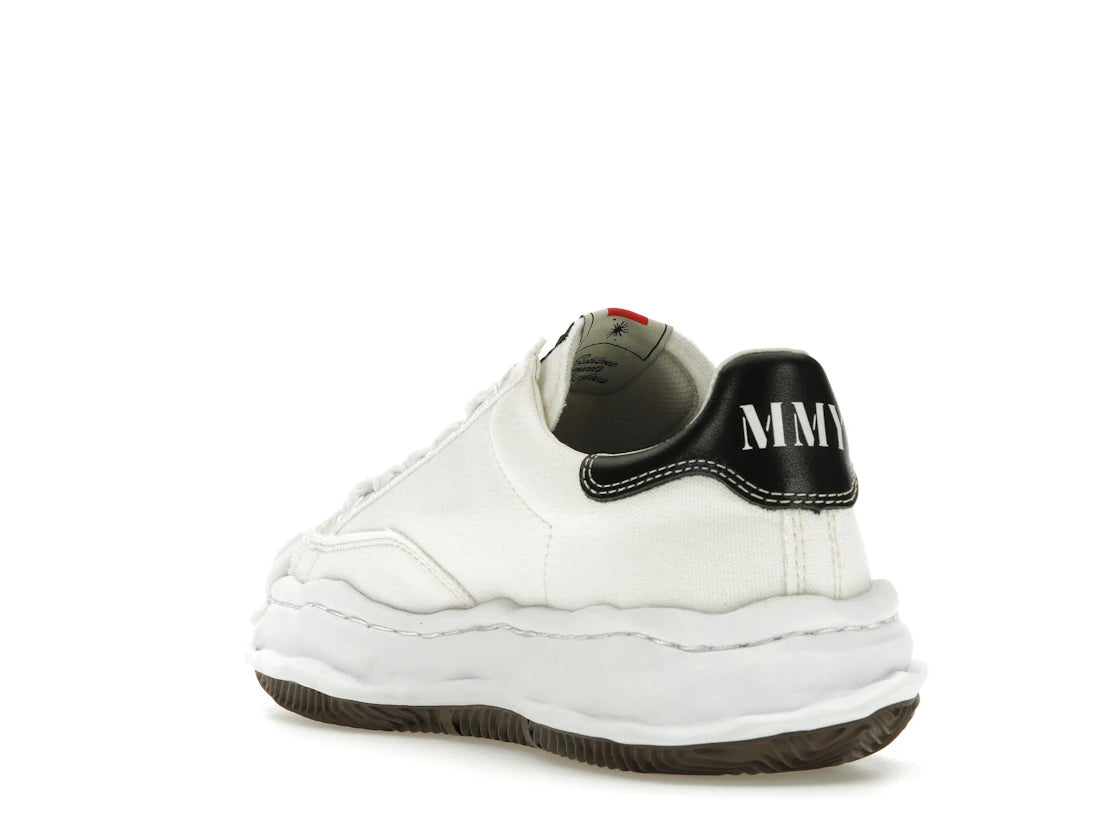 Maison Mihara Yasuhiro Blakey OG Sole Canvas Low Weiß Schwarz - vue secondaire B