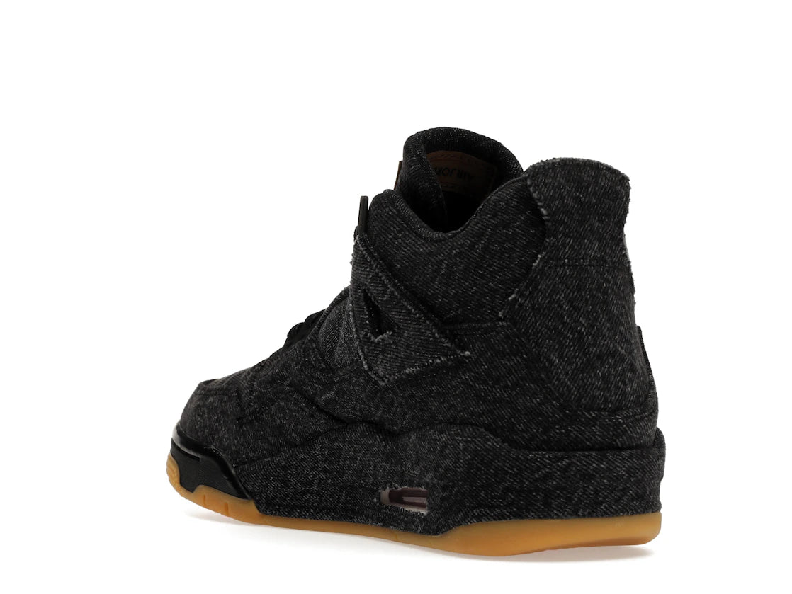 Jordan 4 Retro Levi's Black (GS) (Levi's Tag) - vue secondaire B