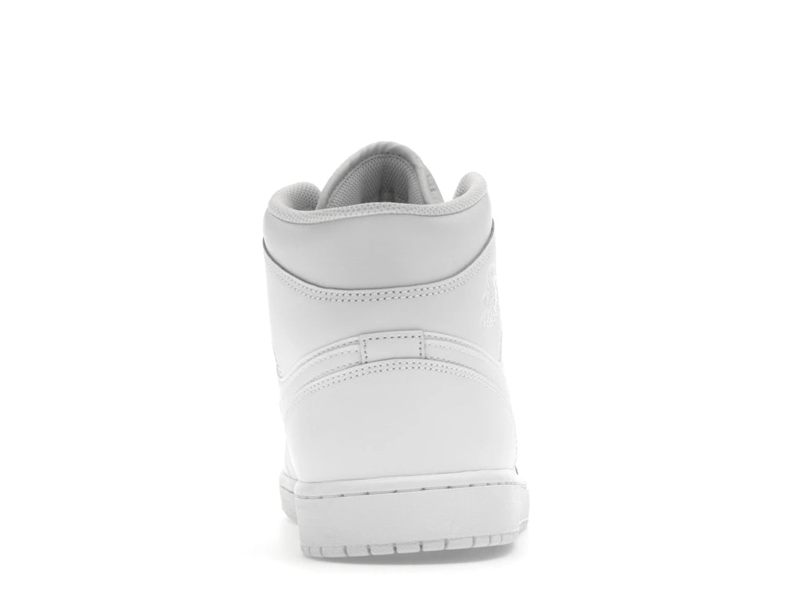 Jordan 1 Mid Triple White