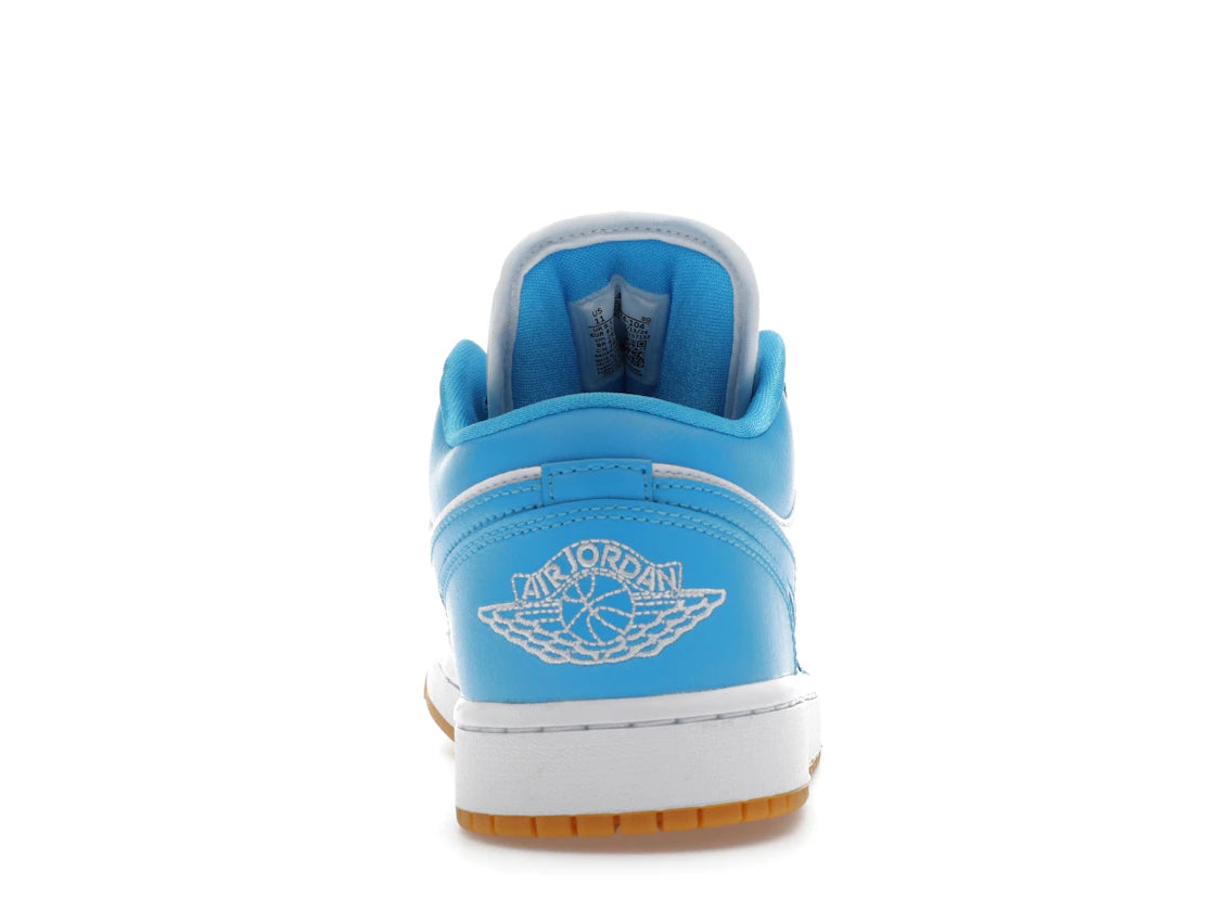 Jordan 1 Low White Gum Light Brown Dark Powder Blue (Women's)