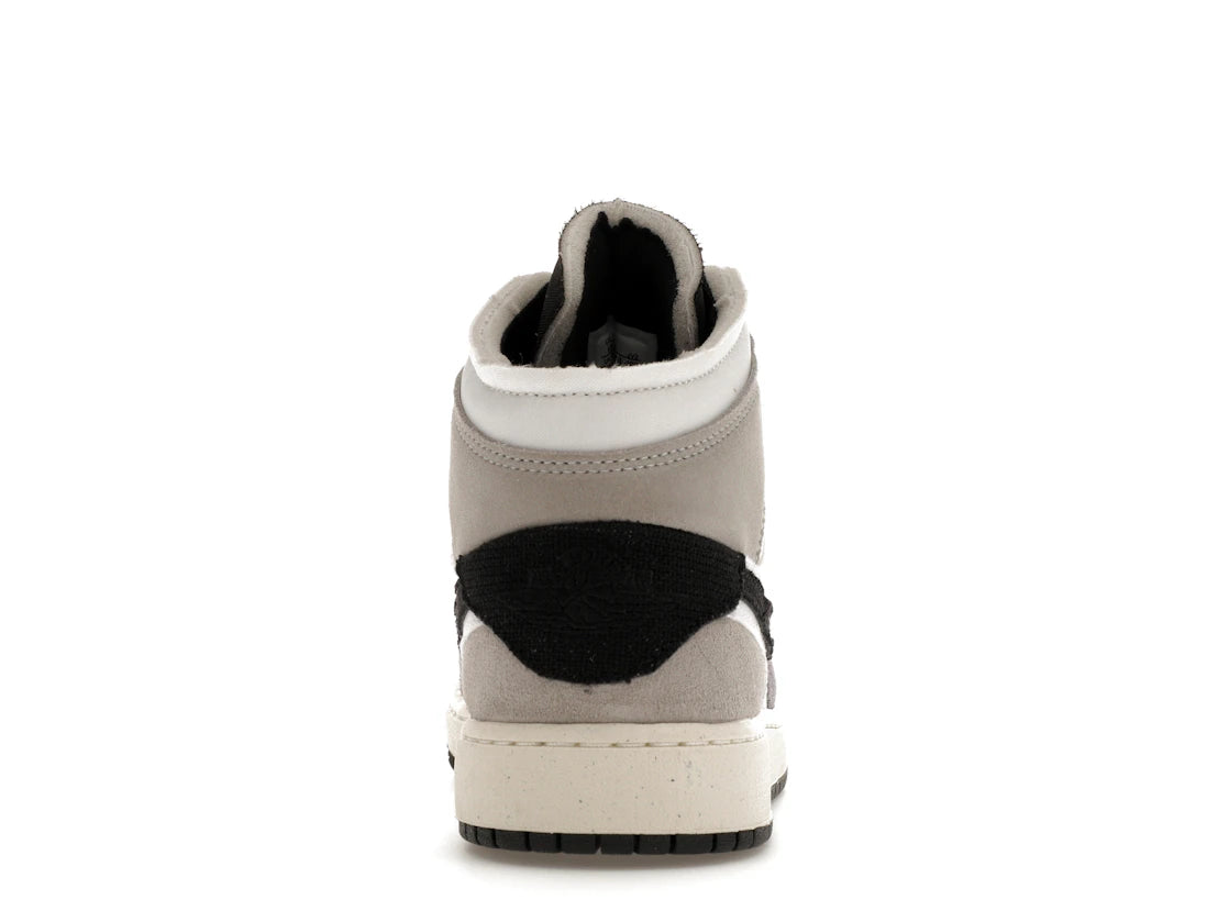 Jordan 1 Mid SE Craft White Cement Grey Black (GS)