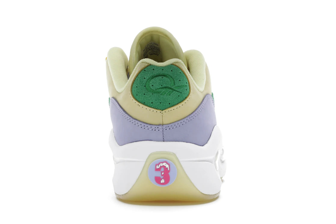 Reebok Question Low BBC Ice Cream Running Dog Yellow Green