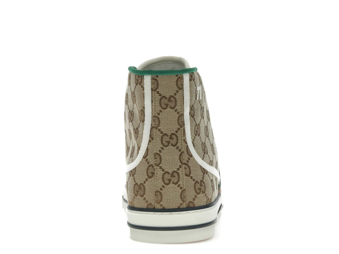 Gucci Tennis 1977 Canvas High Top Beige GG Print
