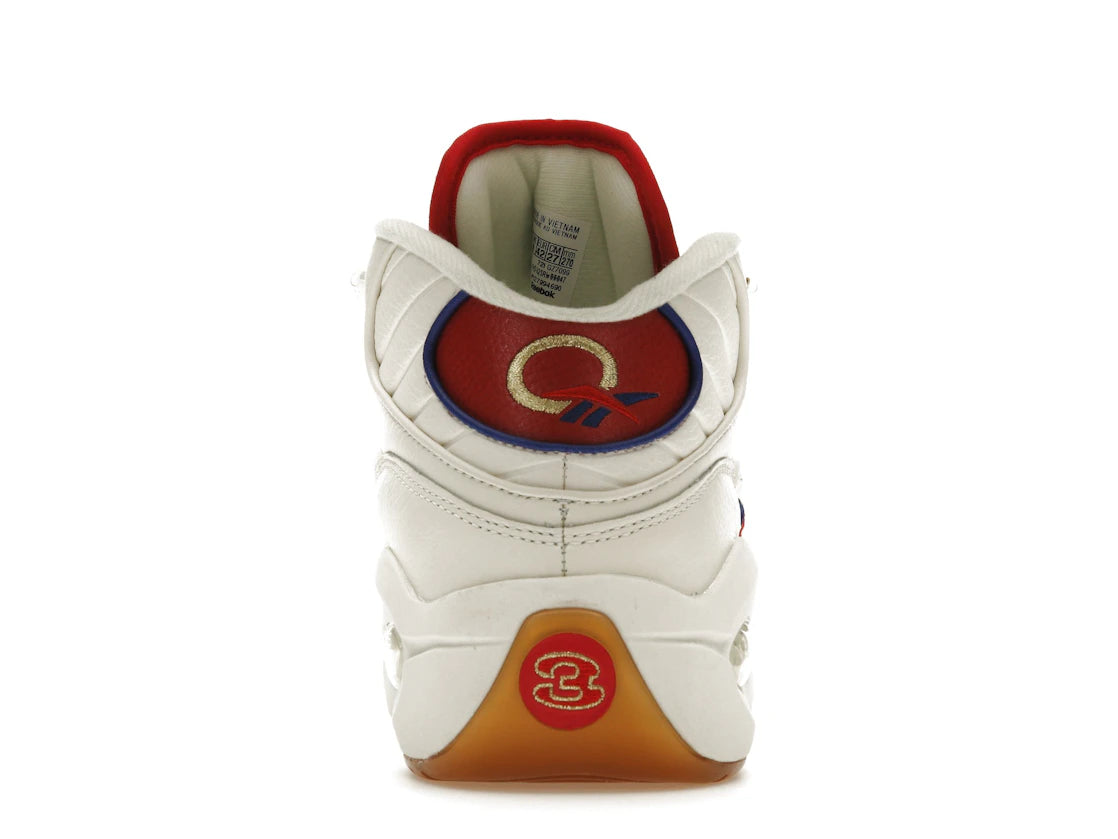 Reebok Question Mid White Red Blue