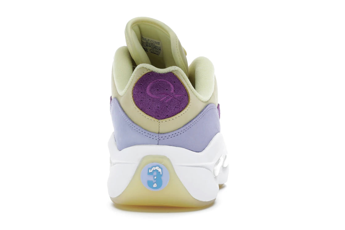 Reebok Question Low BBC Ice Cream Running Dog Yellow Purple