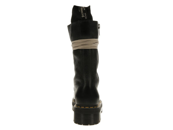 Dr. Martens 1918 Quad Leather Sole Calf Length Boot Rick Owens Black