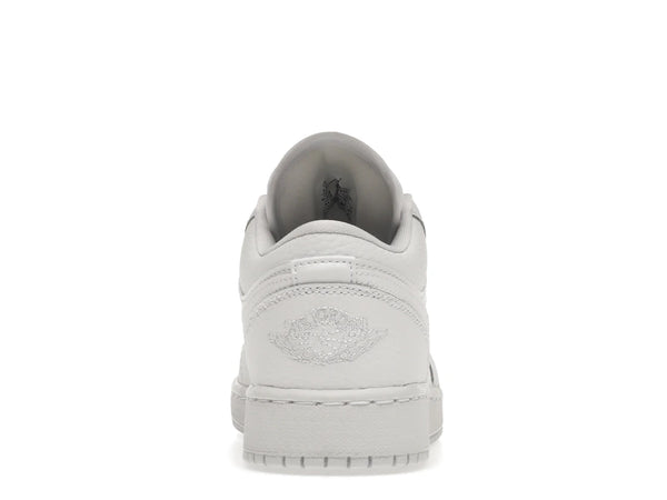 Jordan 1 Low Triple White Tumbled Leather (GS)