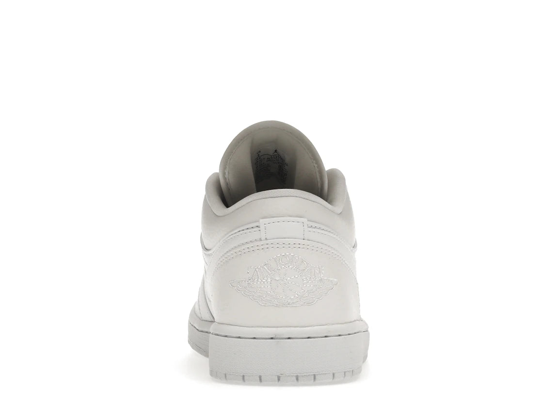 Jordan 1 Low Triple White Tumbled Leather