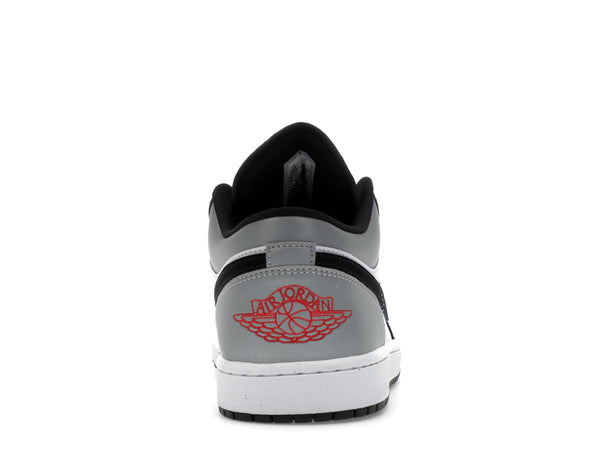 Jordan 1 Low SE Weiß Feuerrot Schwarz Matt Silber