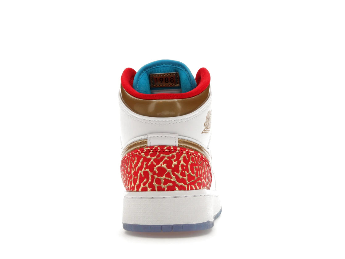 Jordan 1 Mid Sneaker School NC to Chicago (GS)
