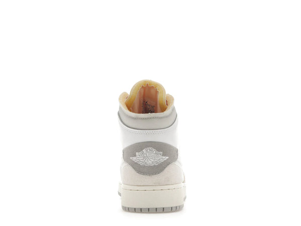 Jordan 1 Mid SE Craft Inside Out White Grey (GS)