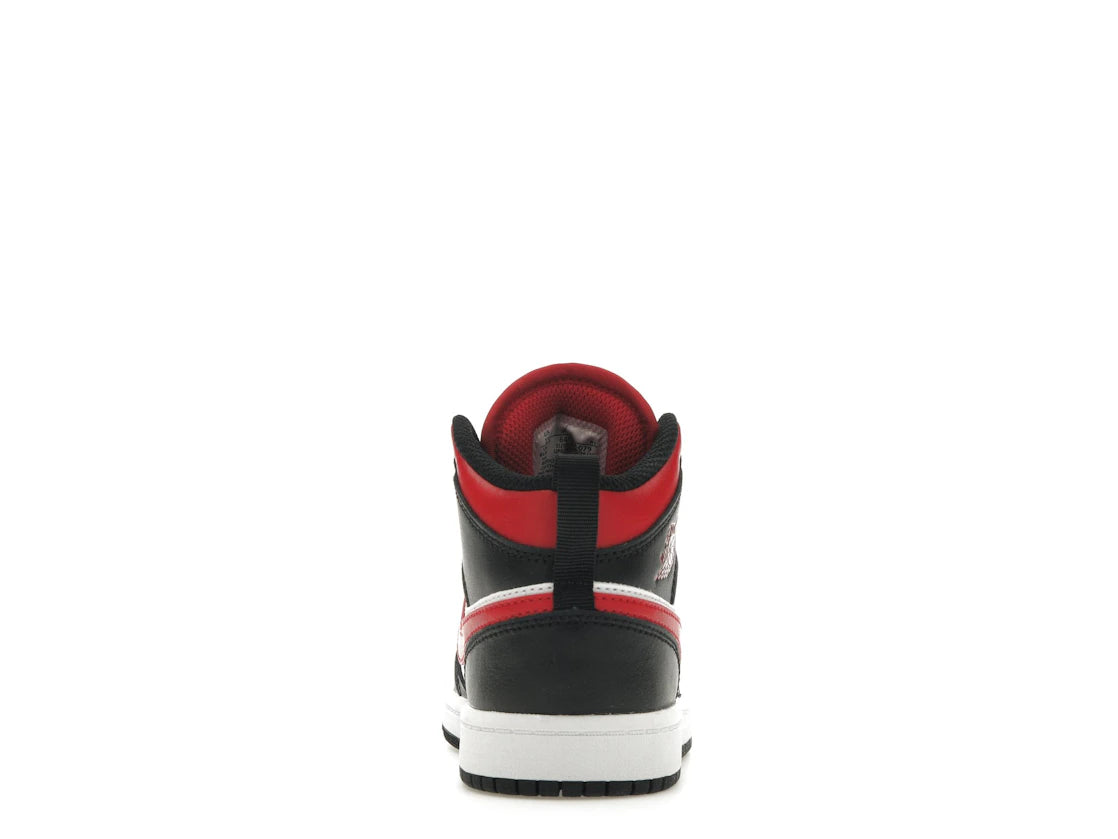 Jordan 1 Mid Black Fire Red (PS)
