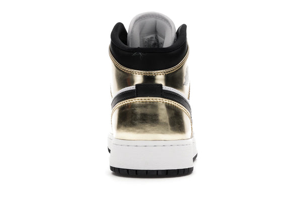 Jordan 1 Mid Metallic Gold Black White (GS)