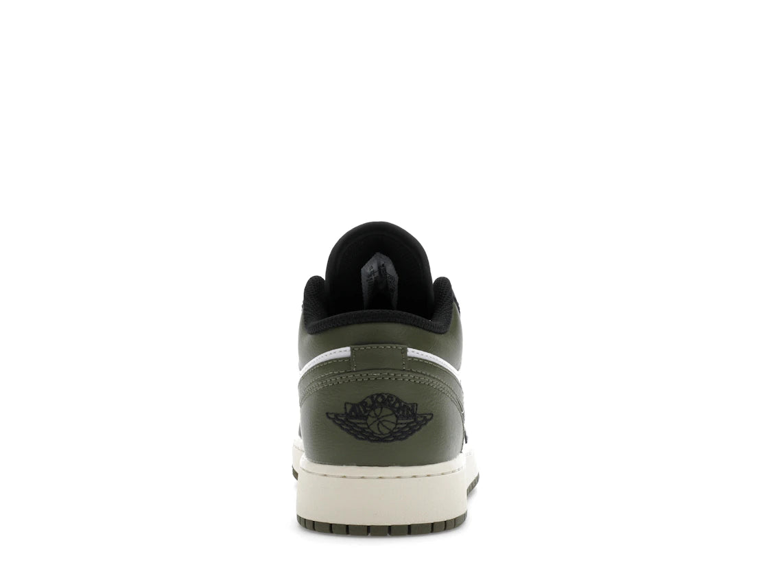 Jordan 1 Low Black Toe Medium Olive (GS)