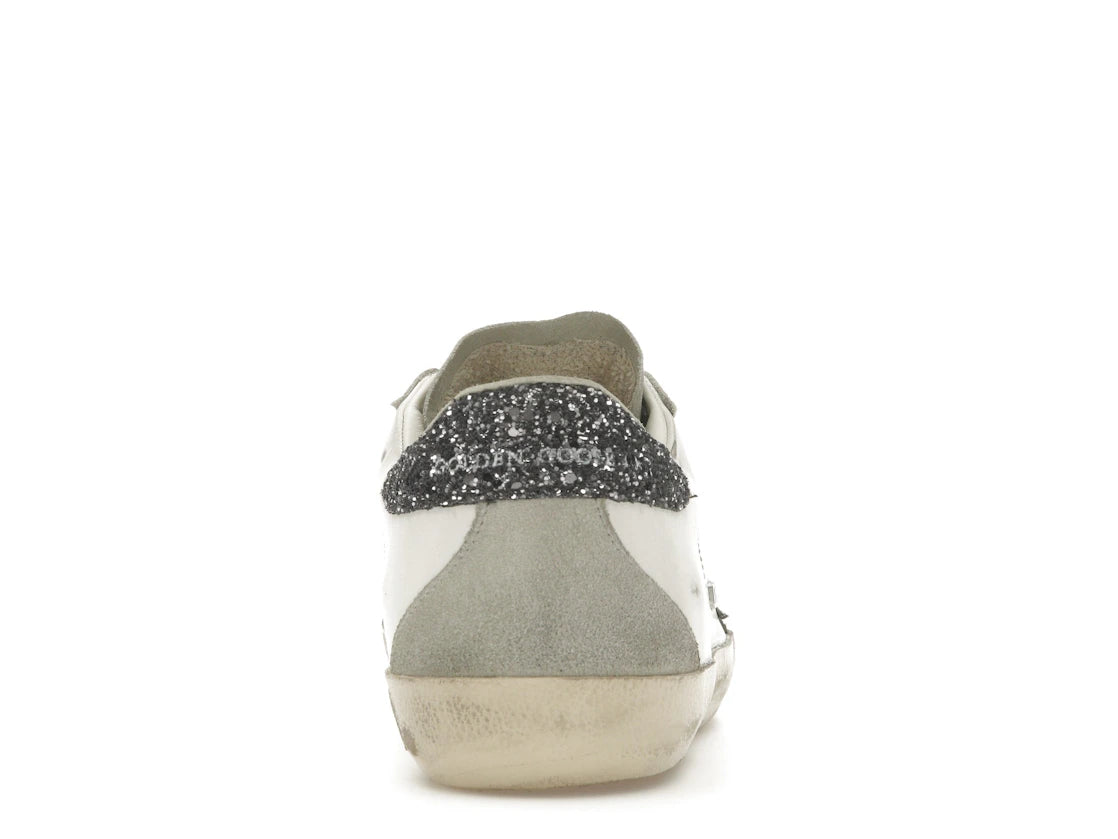 Golden Goose Super-Star White Dark Grey Glitter (Women's)