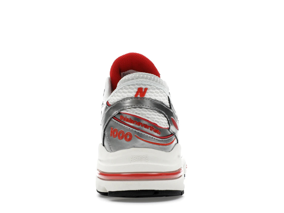 New Balance 1000 thisisneverthat Metallic Silver Red