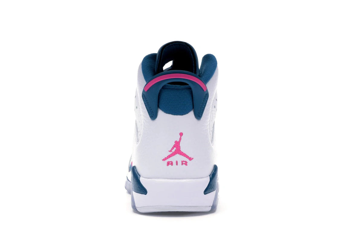 Jordan 6 Retro White Laser Fuchsia Green Abyss (GS)