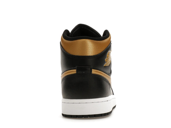 Jordan 1 Mid Black Metallic Gold
