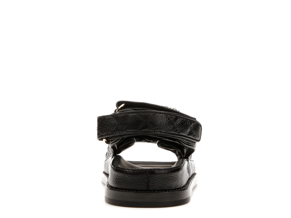 Chanel Quilted Dad Sandal Black Leather
