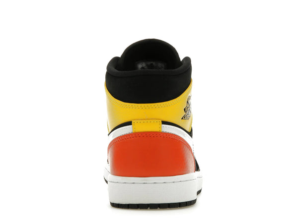 Jordan 1 Mid Black Amarillo Orange