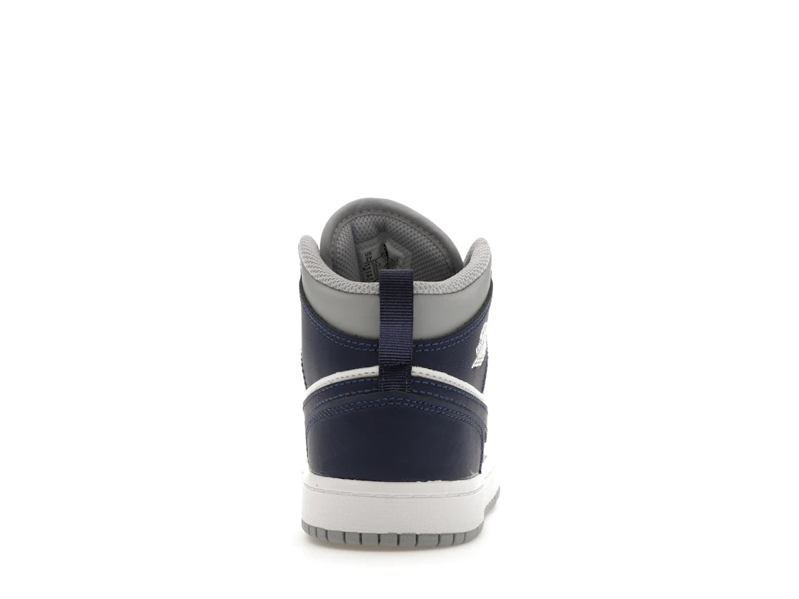 Jordan 1 Mid Wolf Grey Midnight Navy (PS)