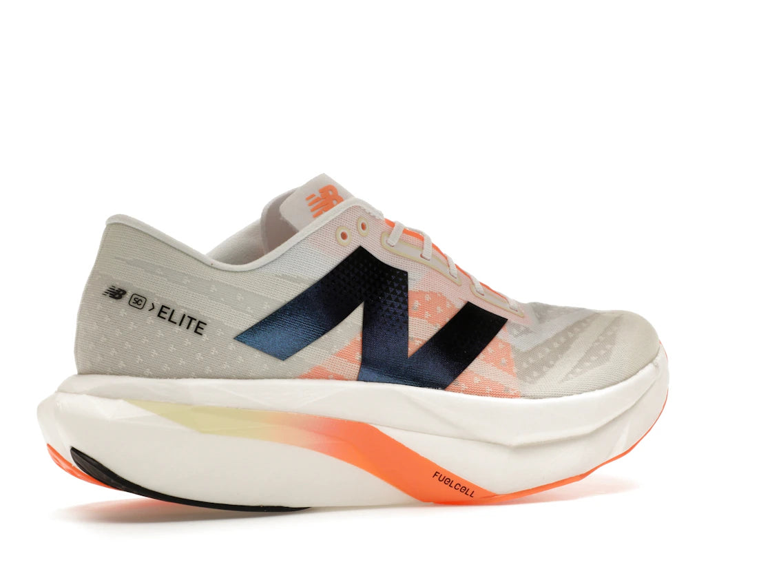 New Balance FuelCell SuperComp Elite v4 White Angora Hot Mango