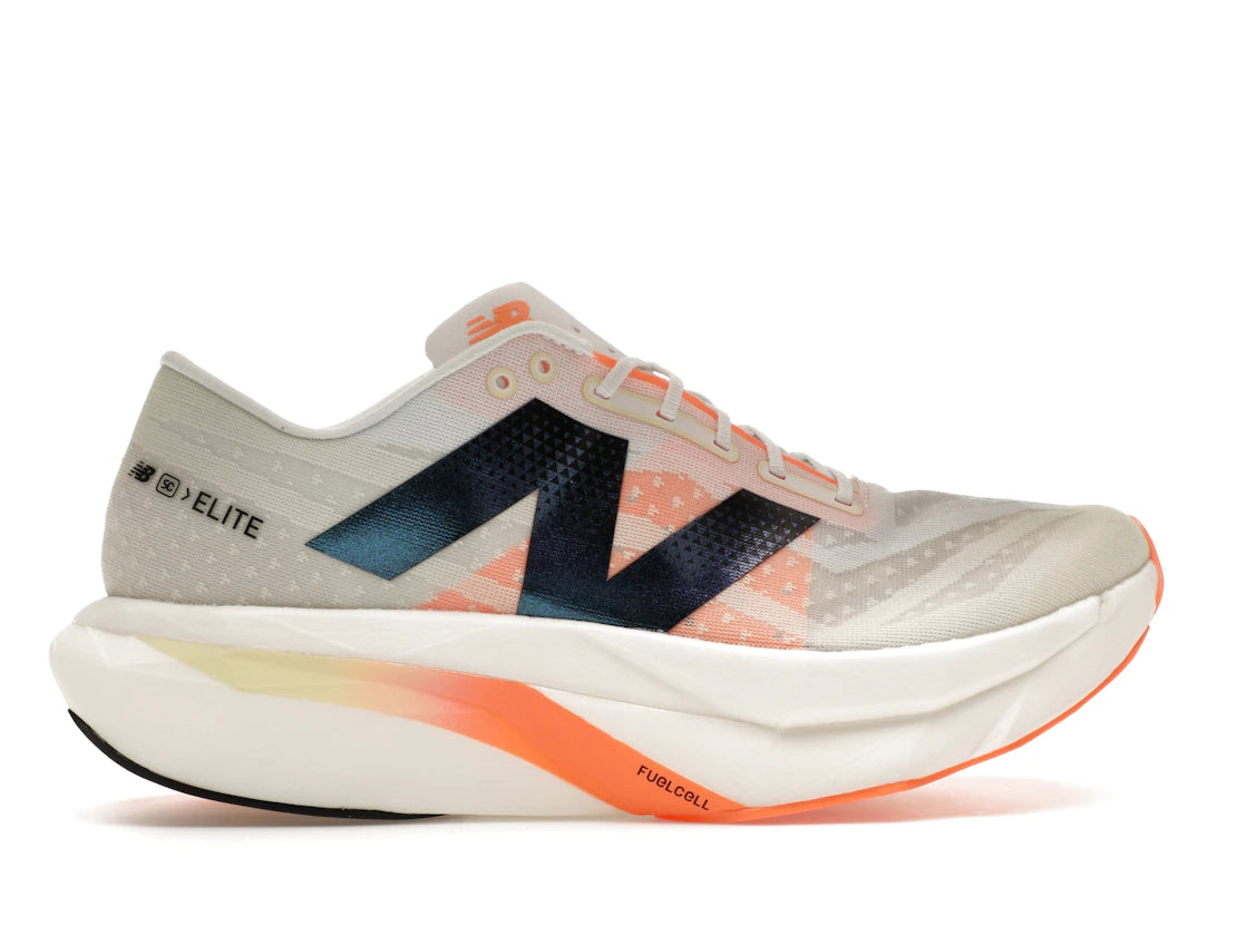 New Balance FuelCell SuperComp Elite v4 White Angora Hot Mango