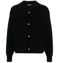 Jacquemus Press-Stud Knitted Cardigan Black