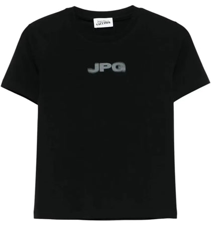 Jean Paul Gaultier Women's Printed Jpg Tee Shirt Black - authentic Jean Paul Gaultier apparel