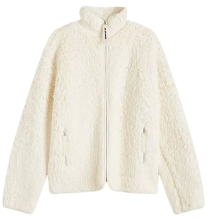 Jil Sander Fleece Zip Up Jacket Eggshell - authentic Jil Sander apparel