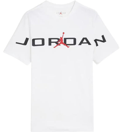 Jordan Air Short Sleeve T-shirt White/Red/Black - authentic Jordan apparel