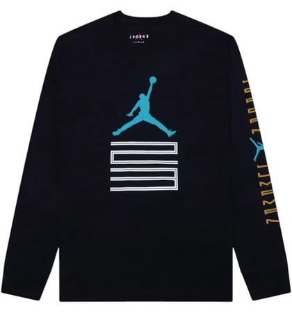 Jordan Brooklyn AJ11 Graphic Long Sleeve Tee Black - authentic Jordan sneakers