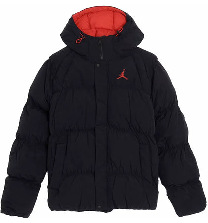 Jordan Essential Puffer Jacket Black/Red - authentic Jordan apparel