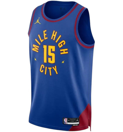 Jordan NBA Denver Nuggets Nikola Jokic Statement Edition Jersey Blue/Yellow - authentic Jordan apparel